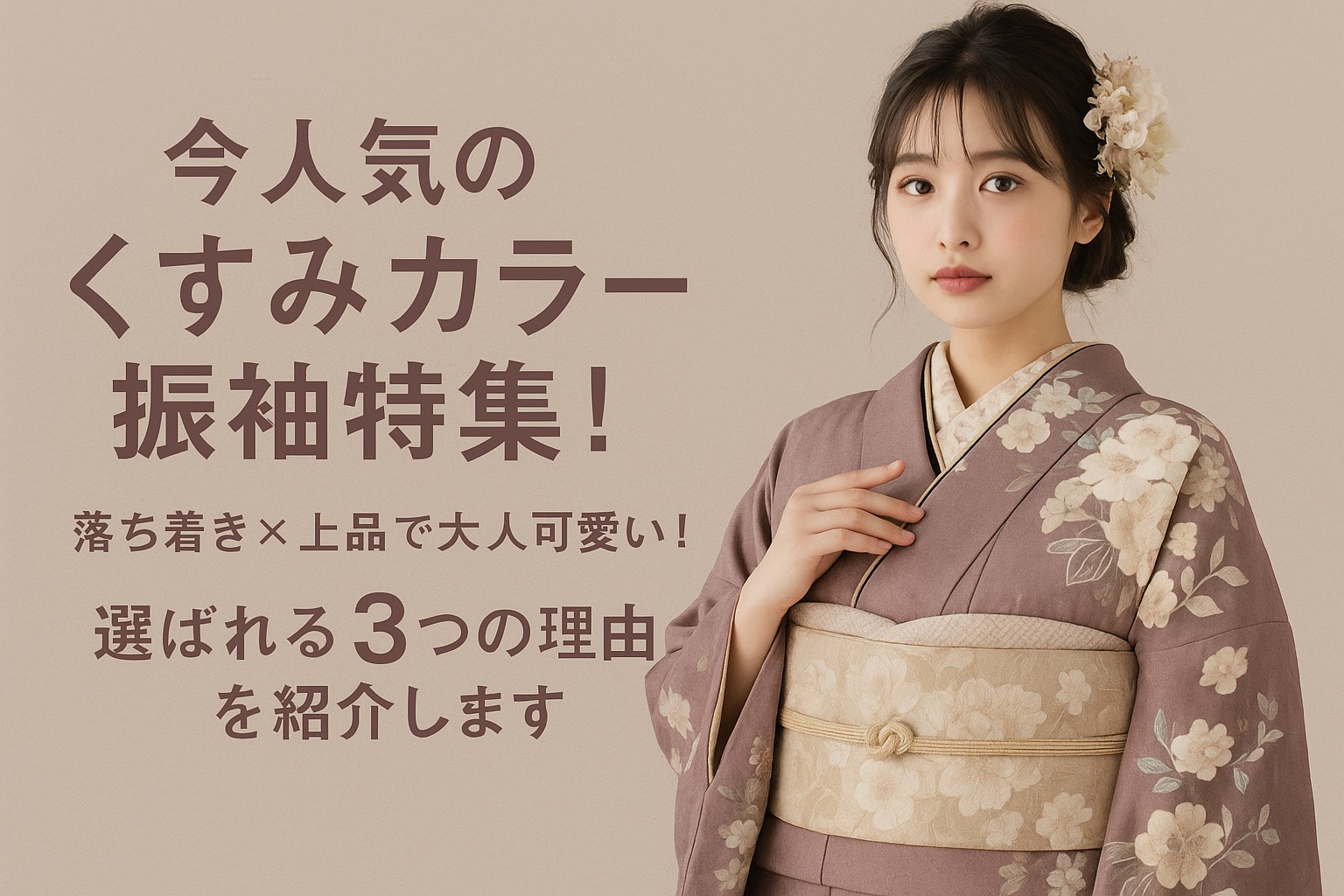 【深谷店】今人気のくすみカラー振袖特集！落ち着き×上品で大人可愛い！選ばれる3つの理由を紹介します。このタイトルのブログのアイキャッチ画像
